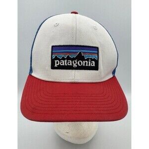 Patagonia Trucker Hat Red White Blue Snapback Mesh Cap Unisex USA